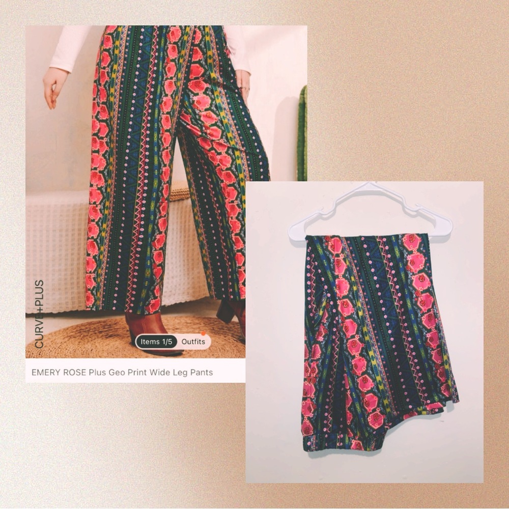 3x never worn before wide leg printed pants!